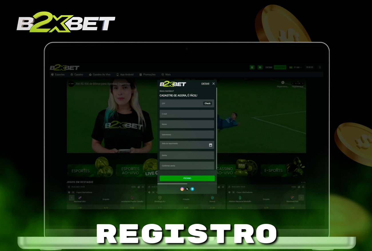 A plataforma b2xbet define seus requisitos para registro