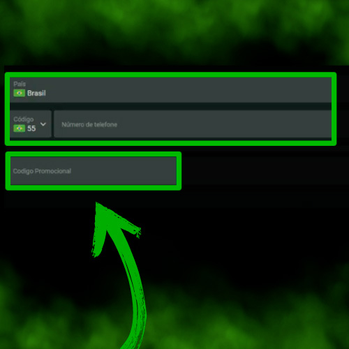 Digite seu número de telefone e código promocional